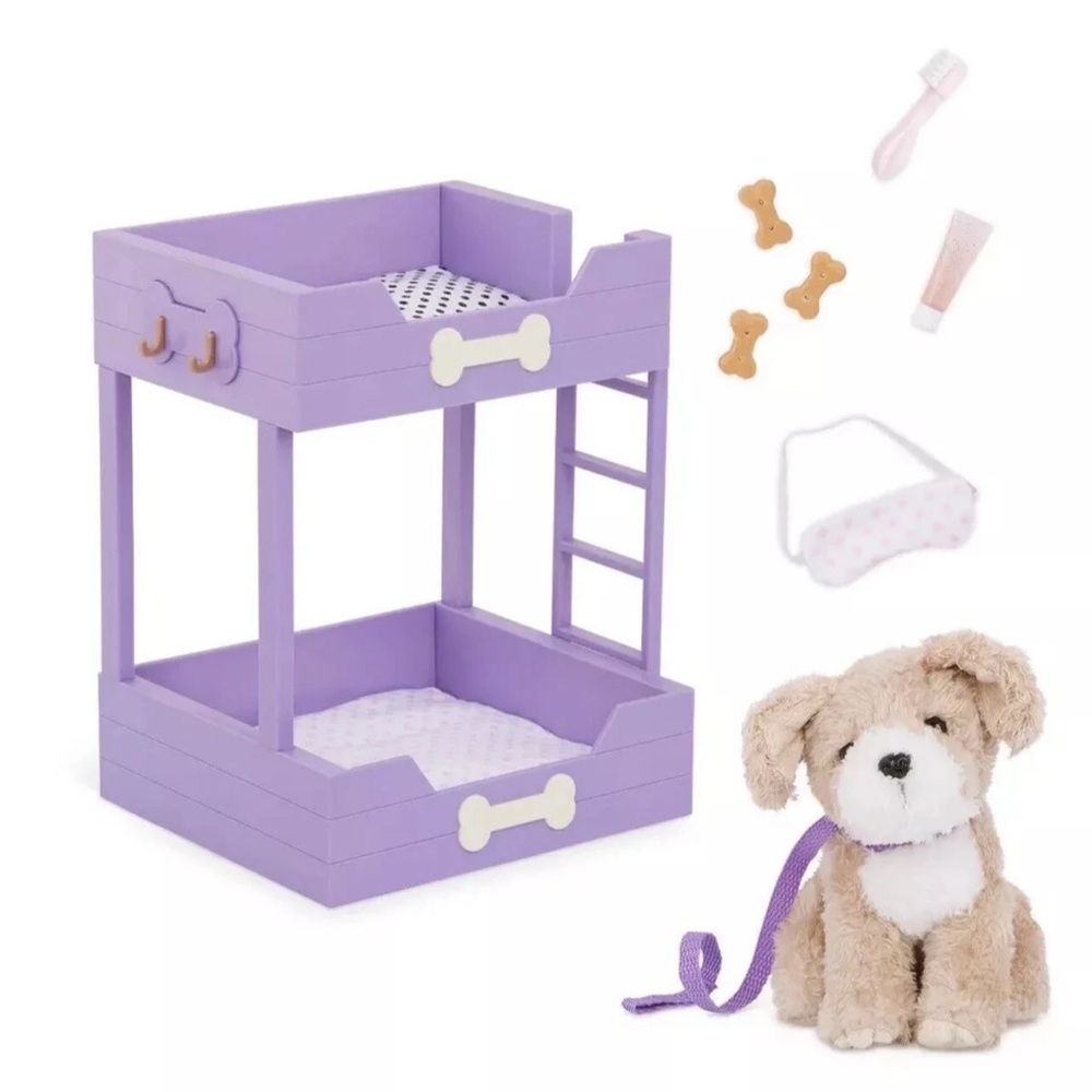 Our Generation American Girl Puppy Pet Dog Plush & Bunk Bed Furniture Set NEW!